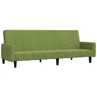 vidaXL Schlafsofa 2-Sitzer Hellgrün Samt