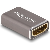 Delock HDMI Adapter Buchse zu Buchse 8K 60 Hz grau Metall