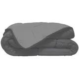 poyet motte made in france Poyet Motte Calgary Bettbezug Polyester Stahl/Silber, Polyester, Acier/Argent, 260x240x1 cm