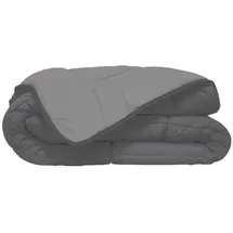 poyet motte made in france Poyet Motte Calgary Bettbezug Polyester Stahl/Silber, Polyester, Acier/Argent, 260x240x1 cm