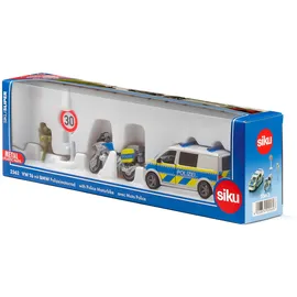 Siku 2005 VW T6 mit BMW Polizeimotorrad,