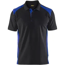 Polo-Shirt "3324" - L - schwarz/kornblau
