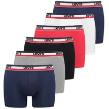 Levi's Herren 6er Pack Blau/Rot/Grau | .: XXL