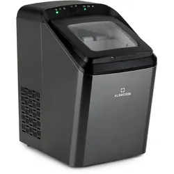 Klarstein Partytime Eiswürfelmaschine Klareis 15kg/24h Edelstahl Schwarz-Metallic