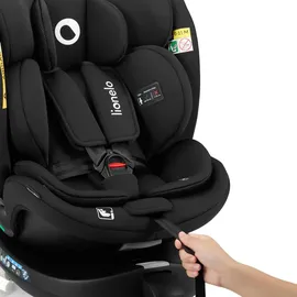lionelo Navy i-Size 360 Kindersitz, 40-150 cm, Gruppe 0+1 2 3, vorwärts- und rückwärtsgerichtete Montage, ISOFIX und Stützfuß, Verstellbare Kopfstütze und Rückenlehne, Dri-Seat Einsatz