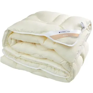 all4all Bettdecke Merino Wool 155x200 Steppbettdecke Schlafdecke Ecru Wolle Schafwolle Wolledecke