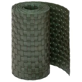 Jardinion Sichtschutzstreifen 250 x 19 cm Grün Polyrattan
