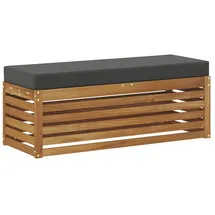 vidaXL Hocker Bank mit Kissen Natur und Anthrazit 115 x 43 x 37 cm