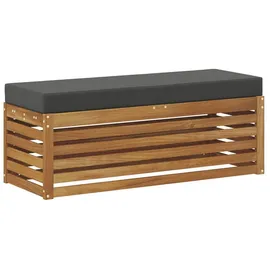 vidaXL Hocker Bank mit Kissen Natur und Anthrazit 115 x 43 x 37 cm