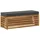 vidaXL Hocker Bank mit Kissen Natur und Anthrazit 115 x 43 x 37 cm
