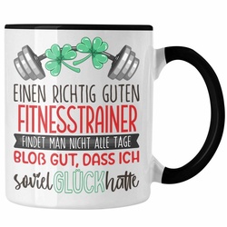 Trendation Tasse Fitnesstrainer Tasse Geschenk Dankeschön Bester Fitnesstrainer Der We schwarz