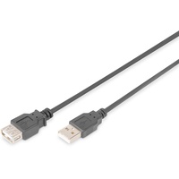 Digitus USB 2.0 Verlängerungskabel - Schwarz