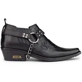 TruClothing.com Herrenschuhe Echtleder Braun Schwarz Krokodil Muster Reiter Cowboy Design - 41 EU