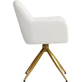 Homestyle4u Polsterstuhl Bouclé beige drehbar 4er Set