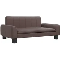vidaXL Kindersofa Braun 70x45x30 cm Kunstleder
