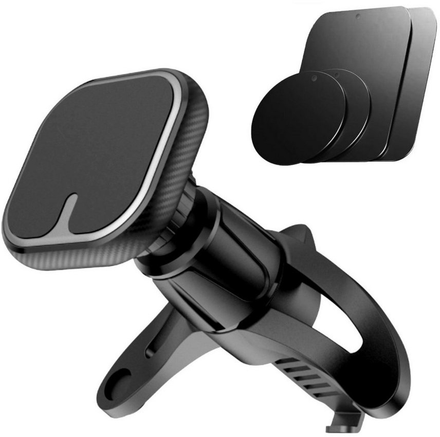 Tisoutec Handyhalterung Auto, 360° Drehbar Auto Handyhalter für Alle Smartphone Smartphone-Halterung schwarz