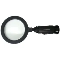 Kunzer 7LL01 Handlupe mit LED-Beleuchtung Linsengröße: (Ø) 90mm Schwarz
