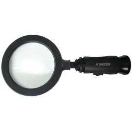 Kunzer 7LL01 Handlupe mit LED-Beleuchtung Linsengröße: (Ø) 90mm Schwarz
