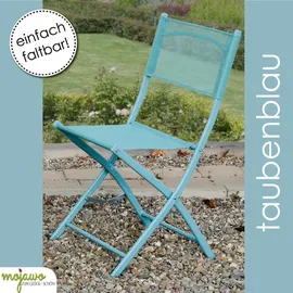 Mojawo 3tlg Bistroset Gartenmöbelset Outdoormöbel Balkon klappbar Farbauswahl - Türkis