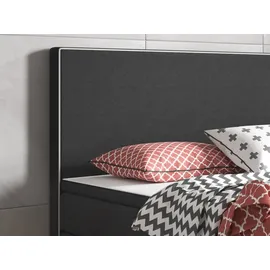Inter Boxspringbett King Size 180x200 cm Webstoff Anthrazit