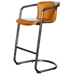 KAWOLA Barhocker Trivia Lederbarhocker cognac B/H/T: 51x102x62cm