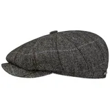 Stetson Flat Cap (1-St) Schirmmütze mit Schirm, Made in the EU grau|schwarz XXL (62-63 cm)