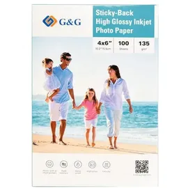 G&G Selbstklebendes Fotopapier 100 Blatt 10 x 15 cm hochglänzend