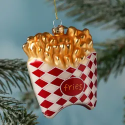 Weihnachtsbaumschmuck Pommes Frites Tüte Fast Food Weihnachtskugel Geschenk