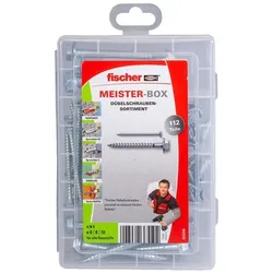 fischer Dübelschrauben-Sortiment »Meister-Box« 112 Stück grau
