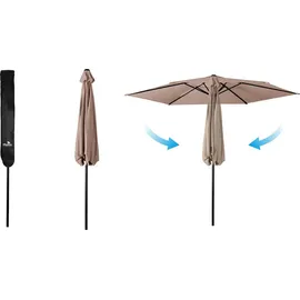 OEM Faltbarer Gartenschirm Ø 300 cm Beige