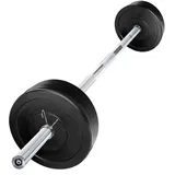 wuuhoo® Olympische Langhantelstange & Bumper Plates im Set Steve - 80kg gesamt, 220cm Langhantel inkl. 60 KG Gewichte, Langhantel mit 20 KG Eigengewicht - Ohne Ständer