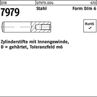 Hörger & Geßler Zylinderstift DIN 7979 Innengewinde D 12x20 Stahl gehärtet Toleranz m6 100St.