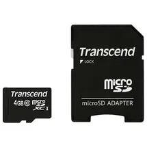 Transcend microSDHC Class 10 + SD-Adapter 4 GB