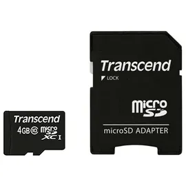 Transcend microSDHC Class 10 + SD-Adapter 4 GB