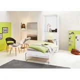 Priess Schrankbett PRIESS "Ancona", weiß, H:211cm, Schrankbetten, mit Regal und LED-Beleuchtung, Topseller