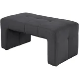 exxpo - sofa fashion Hockerbank Barista Sitz gepolstert 104 x 51 x 55 cm Blau