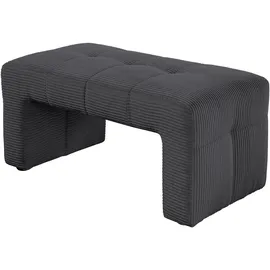 exxpo - sofa fashion Hockerbank Barista Sitz gepolstert 104 x 51 x 55 cm Blau