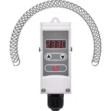EMOS Anlegethermostat P5683 mit einstellbarer Schaltempfindlichkeit und digitalem Display 5 bis 80 °C 45 x 45 x 110 mm
