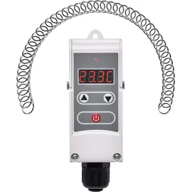 EMOS Anlegethermostat P5683 mit einstellbarer Schaltempfindlichkeit und digitalem Display 5 bis 80 °C 45 x 45 x 110 mm