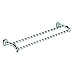 Grohe Essentials Authentic Badetuchhalter 40654001 doppelt, chrom, 626mm, verdeckte Befestigung