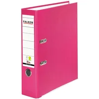 Falken 20x PP-Color-Ordner A4, Rücken 80mm, mit Einsteckschild Pink