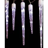 Mojawo LED-Lichterkette mit XXL Eiszapfen 8 Funktionen 100 LEDs innen & außen kaltweiß