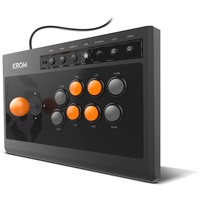 Krom Kumite -NXKROMKMT- Kabelgebundenes Gamepad Arcade Fighting stick, für PC/PS3/PS4/XBOX One,