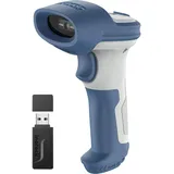 Inateck Barcode Scanner (1D-Barcodes, 2D-Barcodes), Barcode-Scanner, Blau, Weiss