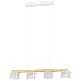 EGLO Portico-Z 4-flg. Ø 81,5 cm Holz weiß