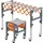 bora tool Bora Portamate PM-2700 Verstellbare Förderrolle, Orange/Abendrot im Zickzackmuster (Sunset Chevron)