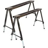 Arbeitsbock höhenverstellbar, Klappbock 2x 2er Set mit Anti-Rutsch-Auflage