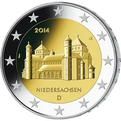 2 Euro Gedenkmünze "Hildesheim – Basilika St. Michael" 2014 in bester Prägequalität prägefrisch - einzeln