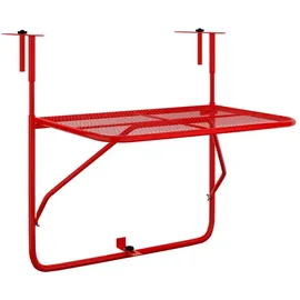 vidaXL Giacobbe Gartentisch 60 x 40 x 65 cm Rot