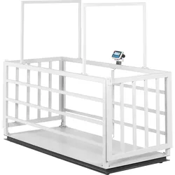TEM Tierwaage - geeicht - 200 g (0-600 kg) / 500 g (600-1.500 kg) - tiergerecht mit Gitter - LCD AEK+C110X2401500-4LC-CHK